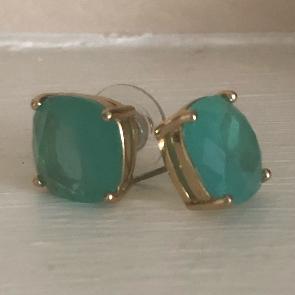New Kate Spade green and gold earrings